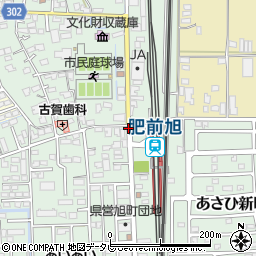 肥前旭駅前周辺の地図