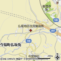 仏坂地区住民集会所周辺の地図