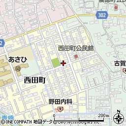 佐賀県鳥栖市西田町72周辺の地図
