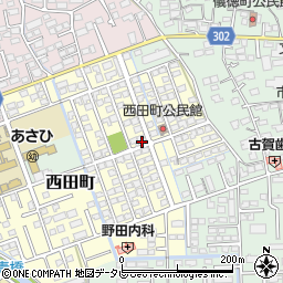 佐賀県鳥栖市西田町80周辺の地図