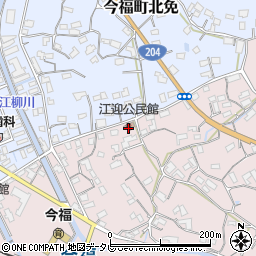 江迎公民館周辺の地図