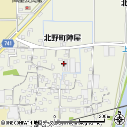 福岡県久留米市北野町陣屋周辺の地図