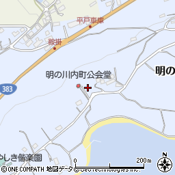 長崎県平戸市明の川内町周辺の地図