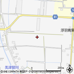 福岡県うきは市吉井町新治周辺の地図