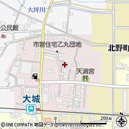 福岡県久留米市北野町乙丸周辺の地図