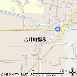 福岡県うきは市吉井町福永172周辺の地図