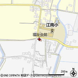 うきは市　江南コミュニティセンター至誠館周辺の地図