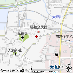 〒830-1126 福岡県久留米市北野町稲数の地図