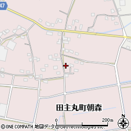 福岡県久留米市田主丸町朝森477周辺の地図