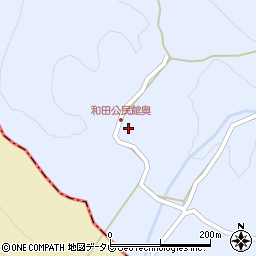 大分県宇佐市院内町和田周辺の地図