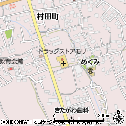 ドラッグストアモリ　鳥栖村田店周辺の地図