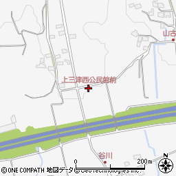 上三津西公民館前周辺の地図