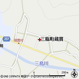 愛媛県西予市三瓶町蔵貫周辺の地図