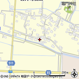 福岡県うきは市吉井町橘田189周辺の地図