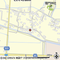 福岡県うきは市吉井町橘田189-1周辺の地図