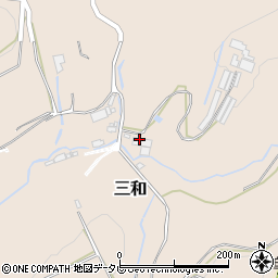 大分県日田市三和周辺の地図