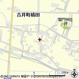 福岡県うきは市吉井町橘田122周辺の地図