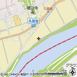 福岡県朝倉市杷木久喜宮周辺の地図