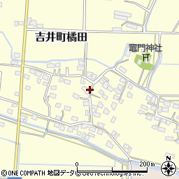 福岡県うきは市吉井町橘田122-1周辺の地図