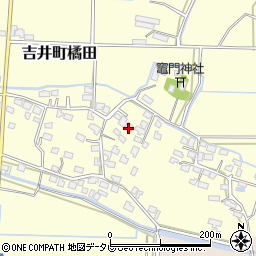 福岡県うきは市吉井町橘田110-2周辺の地図