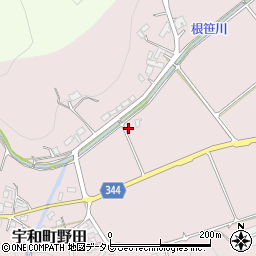 愛媛県西予市宇和町野田344周辺の地図