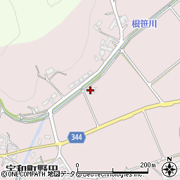 愛媛県西予市宇和町野田345周辺の地図