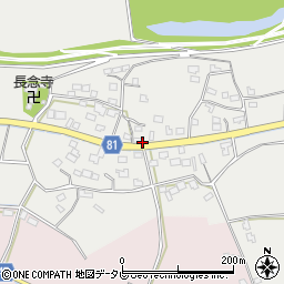 福岡県久留米市田主丸町恵利周辺の地図