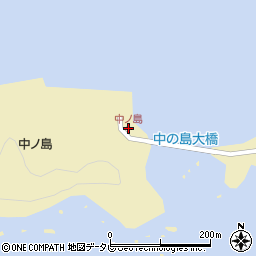 中ノ島周辺の地図