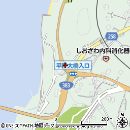 平戸大橋東口周辺の地図