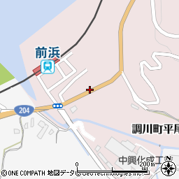 前浜簡易郵便局周辺の地図