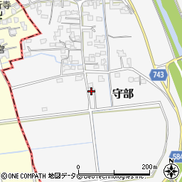 福岡県三井郡大刀洗町守部133周辺の地図