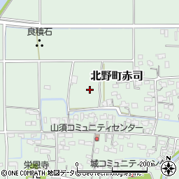 福岡県久留米市北野町赤司周辺の地図