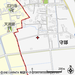 福岡県三井郡大刀洗町守部43周辺の地図