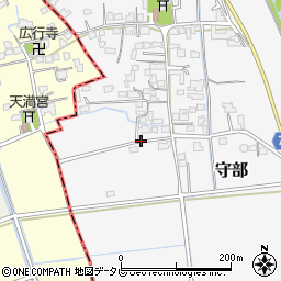 福岡県三井郡大刀洗町守部2周辺の地図