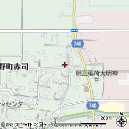 福岡県久留米市北野町赤司1450周辺の地図