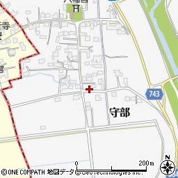 福岡県三井郡大刀洗町守部761周辺の地図