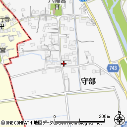 福岡県三井郡大刀洗町守部763周辺の地図