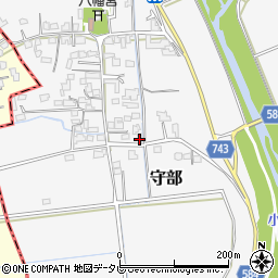 福岡県三井郡大刀洗町守部116周辺の地図