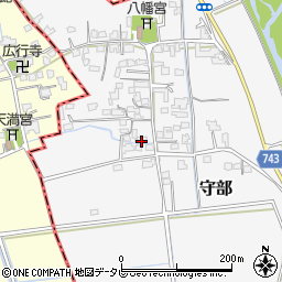福岡県三井郡大刀洗町守部766周辺の地図