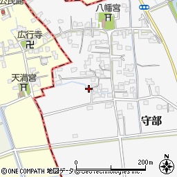 福岡県三井郡大刀洗町守部773周辺の地図