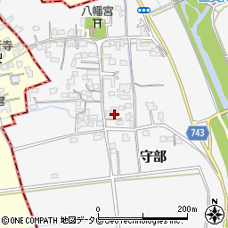 福岡県三井郡大刀洗町守部760周辺の地図