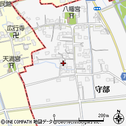 福岡県三井郡大刀洗町守部771周辺の地図