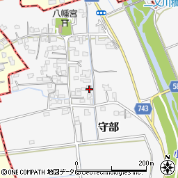 福岡県三井郡大刀洗町守部756-1周辺の地図