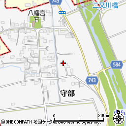 福岡県三井郡大刀洗町守部744周辺の地図