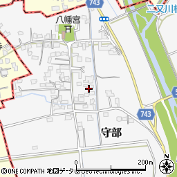 福岡県三井郡大刀洗町守部756周辺の地図