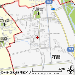 福岡県三井郡大刀洗町守部810周辺の地図