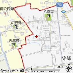 福岡県三井郡大刀洗町守部795周辺の地図