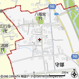 福岡県三井郡大刀洗町守部812周辺の地図