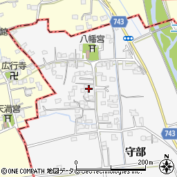 福岡県三井郡大刀洗町守部814周辺の地図