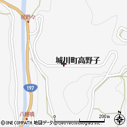 愛媛県西予市城川町高野子周辺の地図